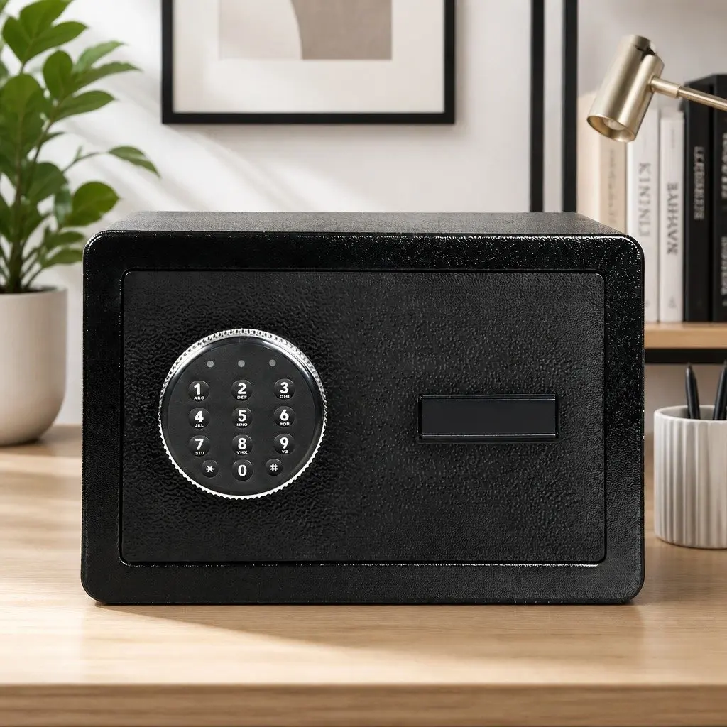 Digital Security Safe Box 8.1L Password Key Lock Home Office Cash Jewelry