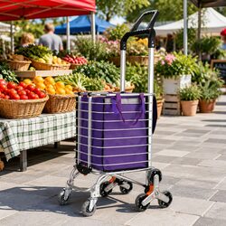 Versatile Purple Shopping Trolley for an Effortless Lifestyle