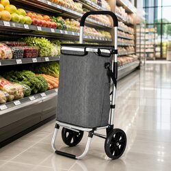 Portable Grocery Basket with High Capacity Shopping Trolley
