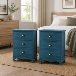 Enhance Your Space with a Vintage Blue Nightstand