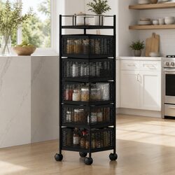 Compact 5-Tier Storage Cart for Your Home