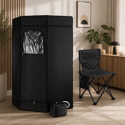 Portable Steam Sauna Tent 1000W 3L Steamer Home Spa Personal Therapy Relaxation
