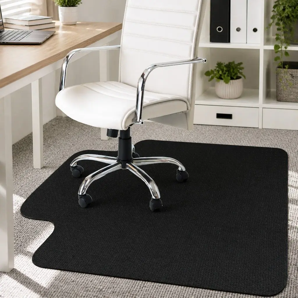 Chair Mat 135cm x 114cm Hard Floor Carpet Protector Gripper Back