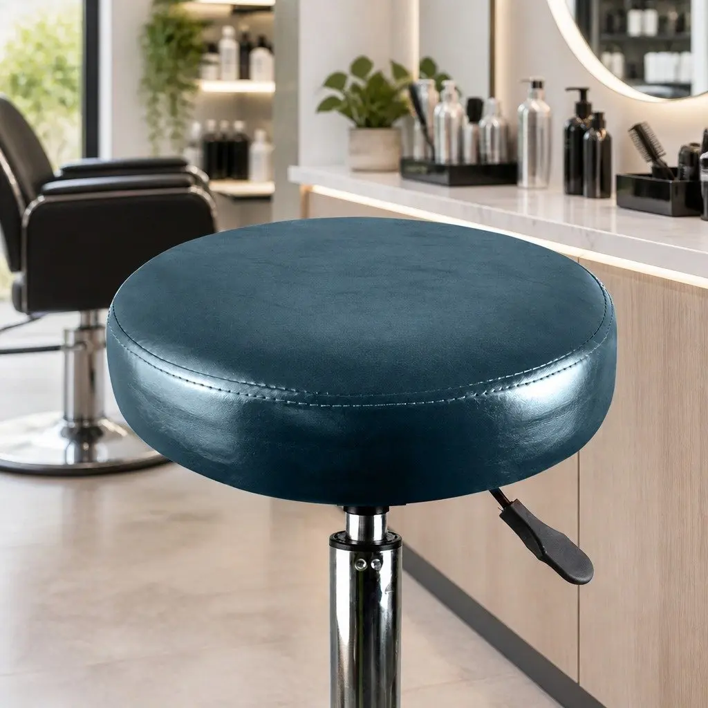 Salon Swivel Stool Teal 360 Degree Rotation Gas-Lift Height Adjustable