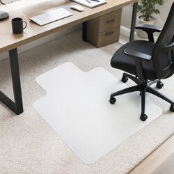 Chair Mat Carpet Floor Protection Office Home PVC 135cm x 114cm Gripper