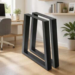 Elevate Your Space with Trapezoid Metal Table Legs, 71cm Height