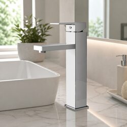 Elevate Your Bathroom with a Square Tall Basin Mixer Tap