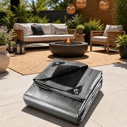 Poly Tarp 3.6x4.8m Silver Black for Enhanced Outdoor Living