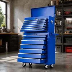 Organize Your Garage with 17 Drawer Tool Box Cabinet