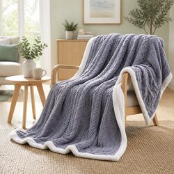 Transform Your Living Space with a Blue Fleece Throw Blanket