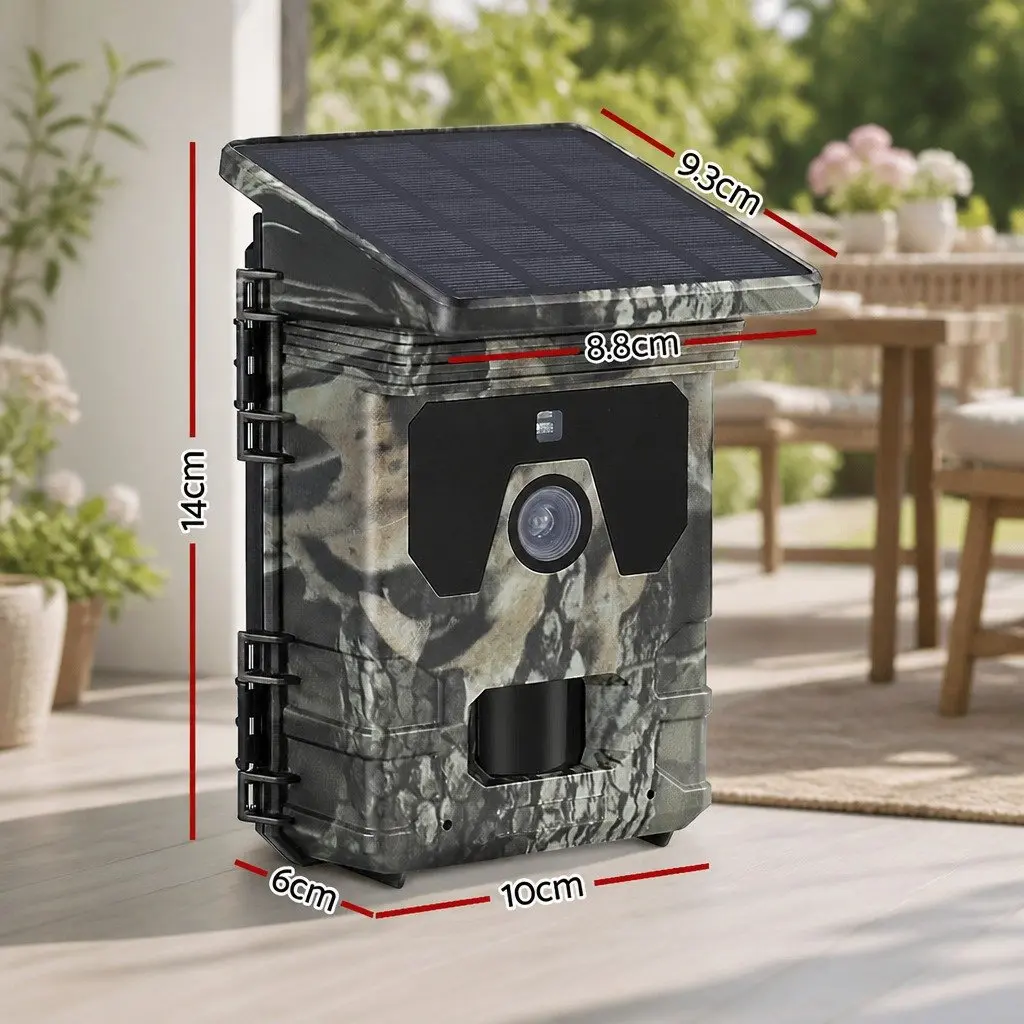 Solar Trail Camera 50MP 4K High-Resolution Imaging PIR Motion Detection Infrared Night Vision