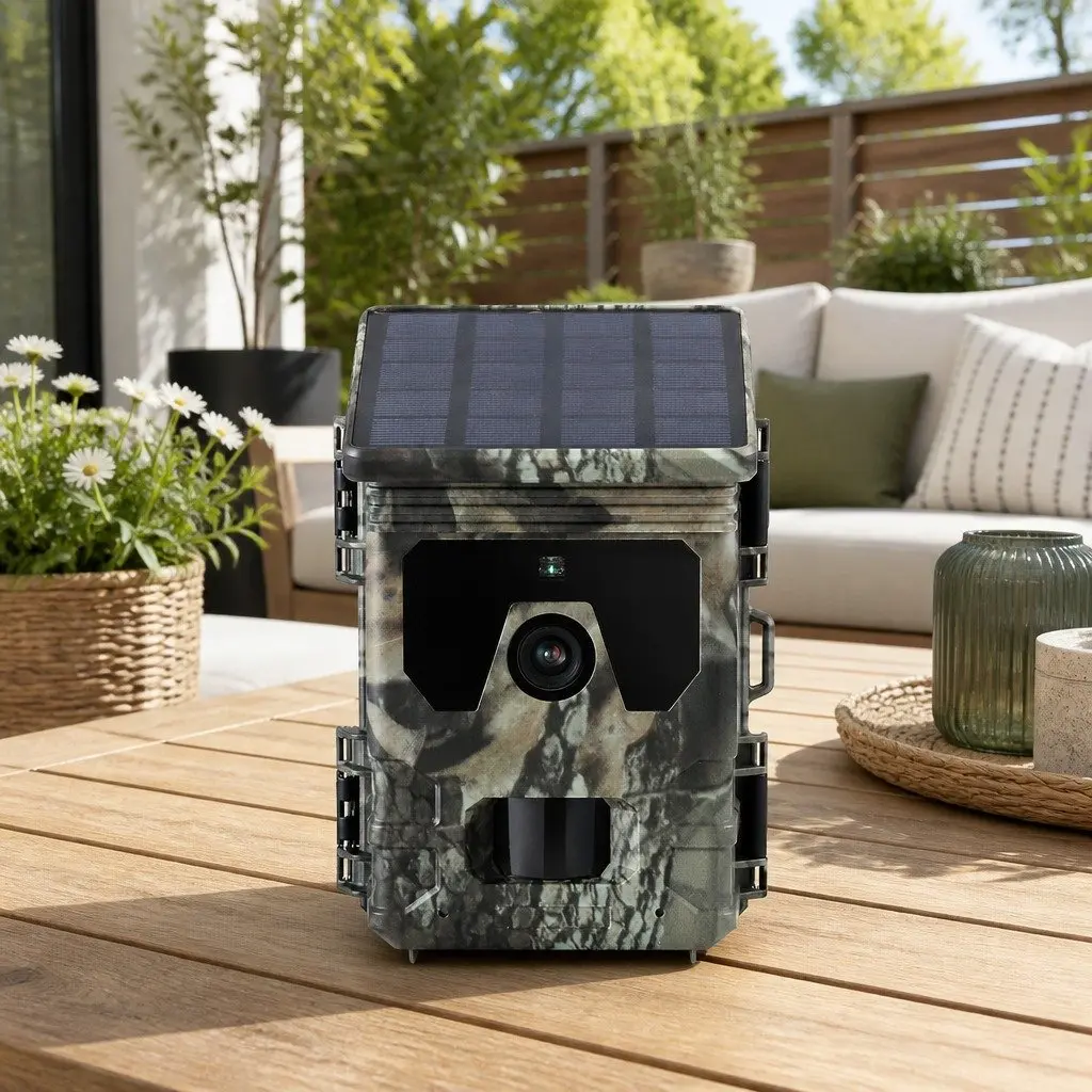 Solar Trail Camera 50MP 4K High-Resolution Imaging PIR Motion Detection Infrared Night Vision