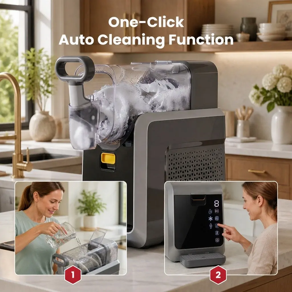 Slushie Machine 2L Touchscreen Frozen Drink Maker with Compressor Cooling System for Home BBQ