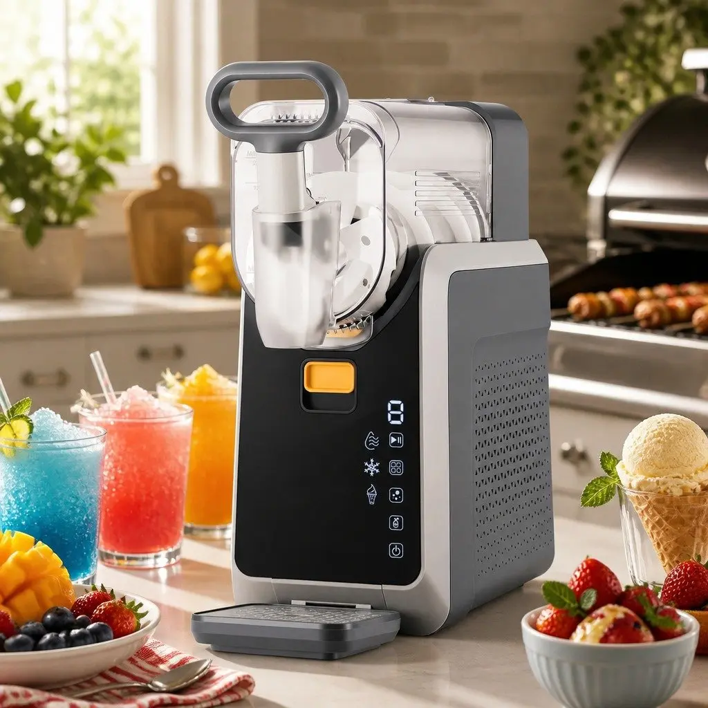 Slushie Machine 2L Touchscreen Frozen Drink Maker with Compressor Cooling System for Home BBQ