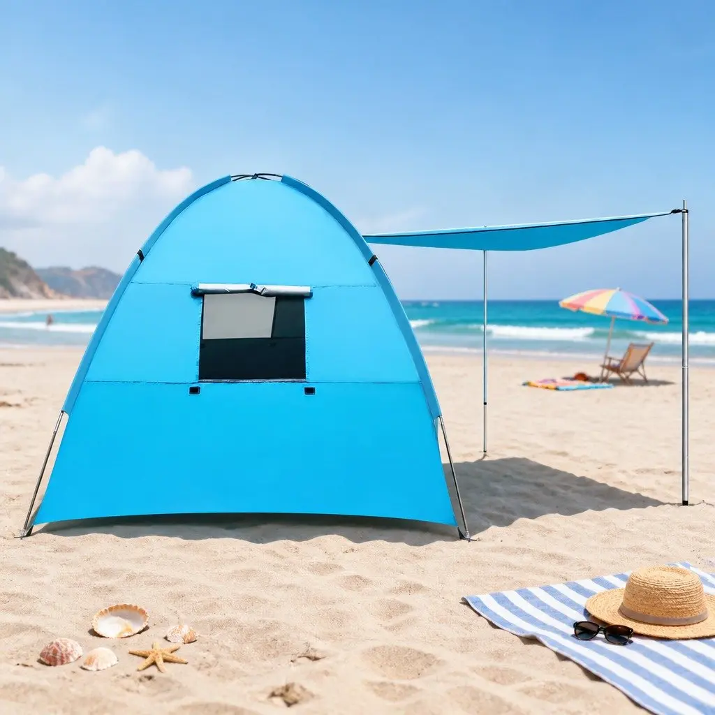 4 Person Camping Tent Weather Resistant Portable Beach Hiking Shelter