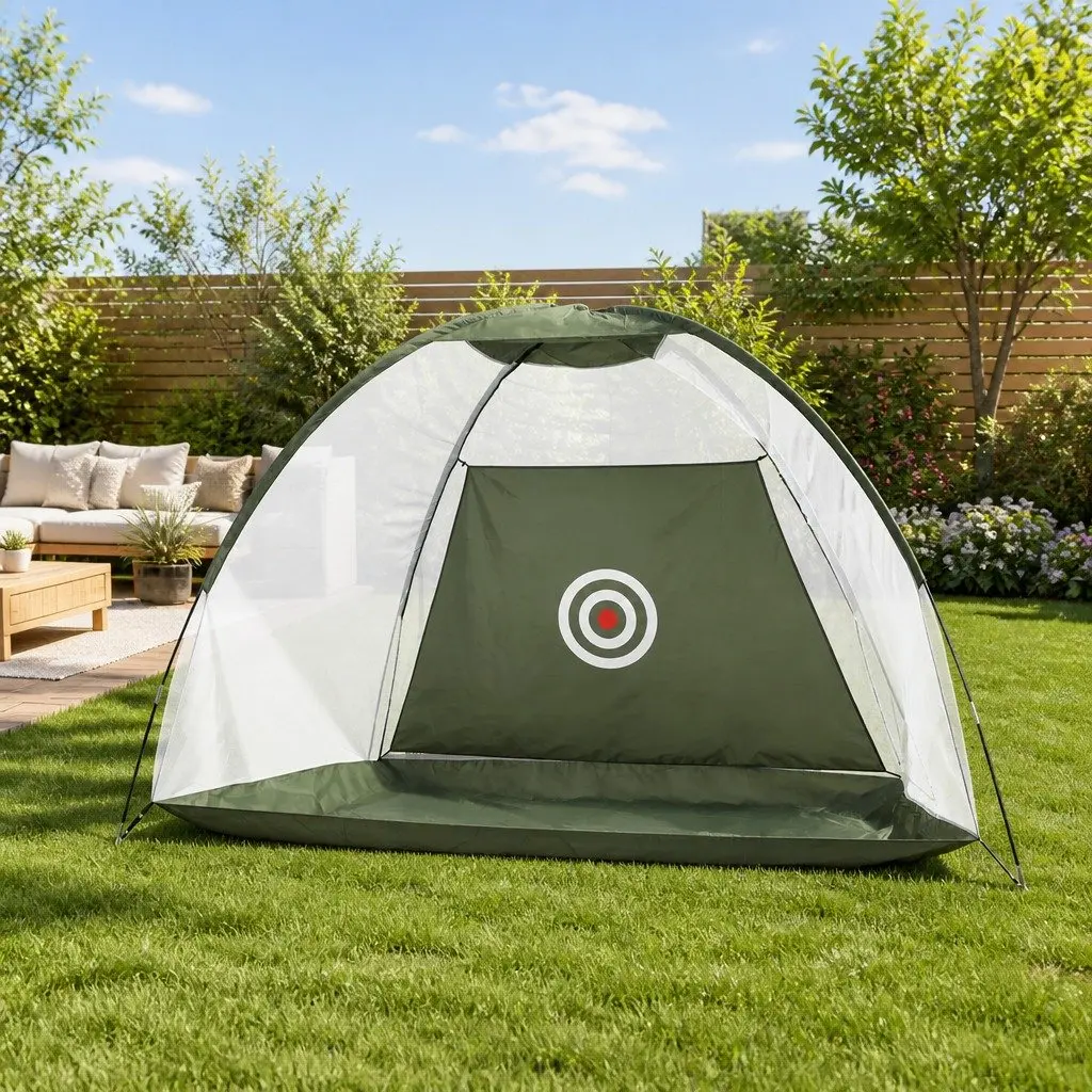 Golf Practice Net Portable Training Aid Driving Target Tent Indoor Outdoor