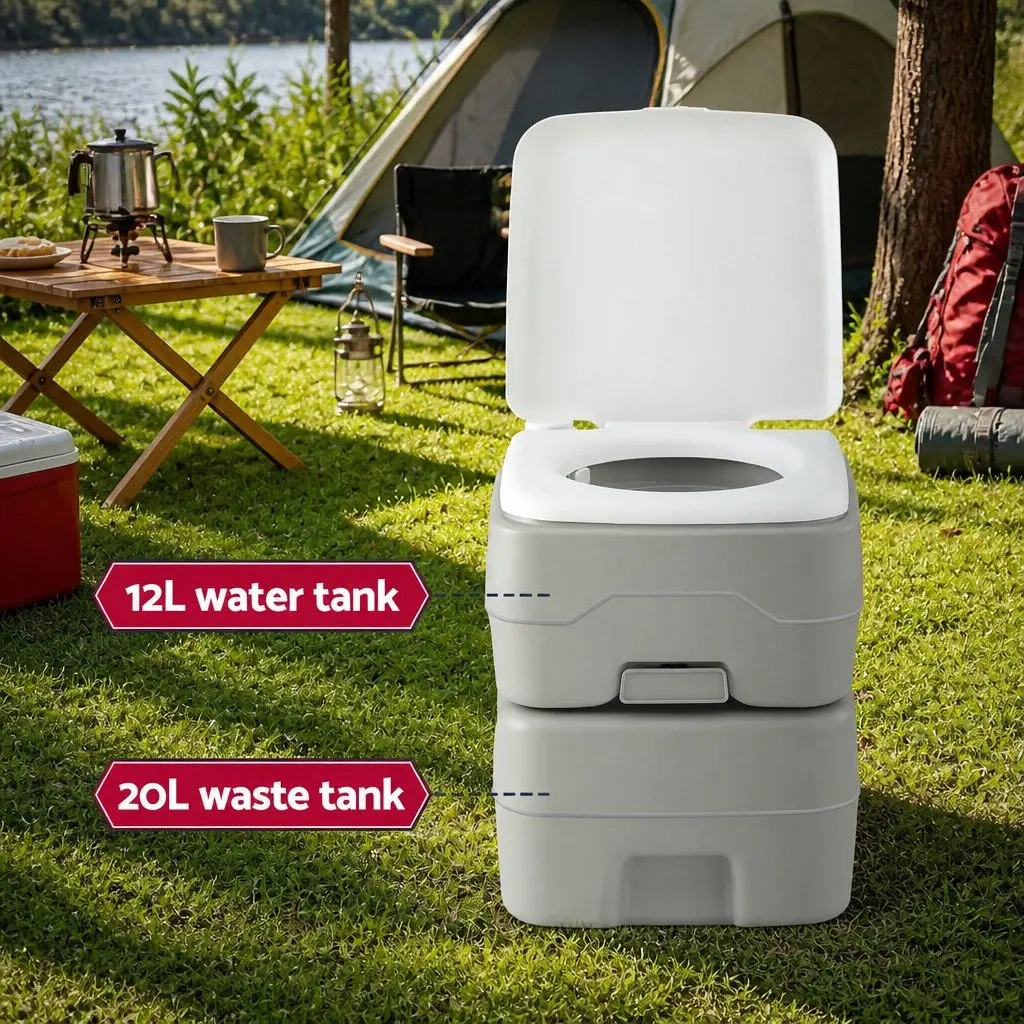 Portable Toilet Shower Tent Camping Set 20L Privacy Changing Room Outdoor Loo