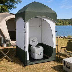 Portable Camping Toilet Shower Tent Changing Room Outdoor Privacy Ensuite Set