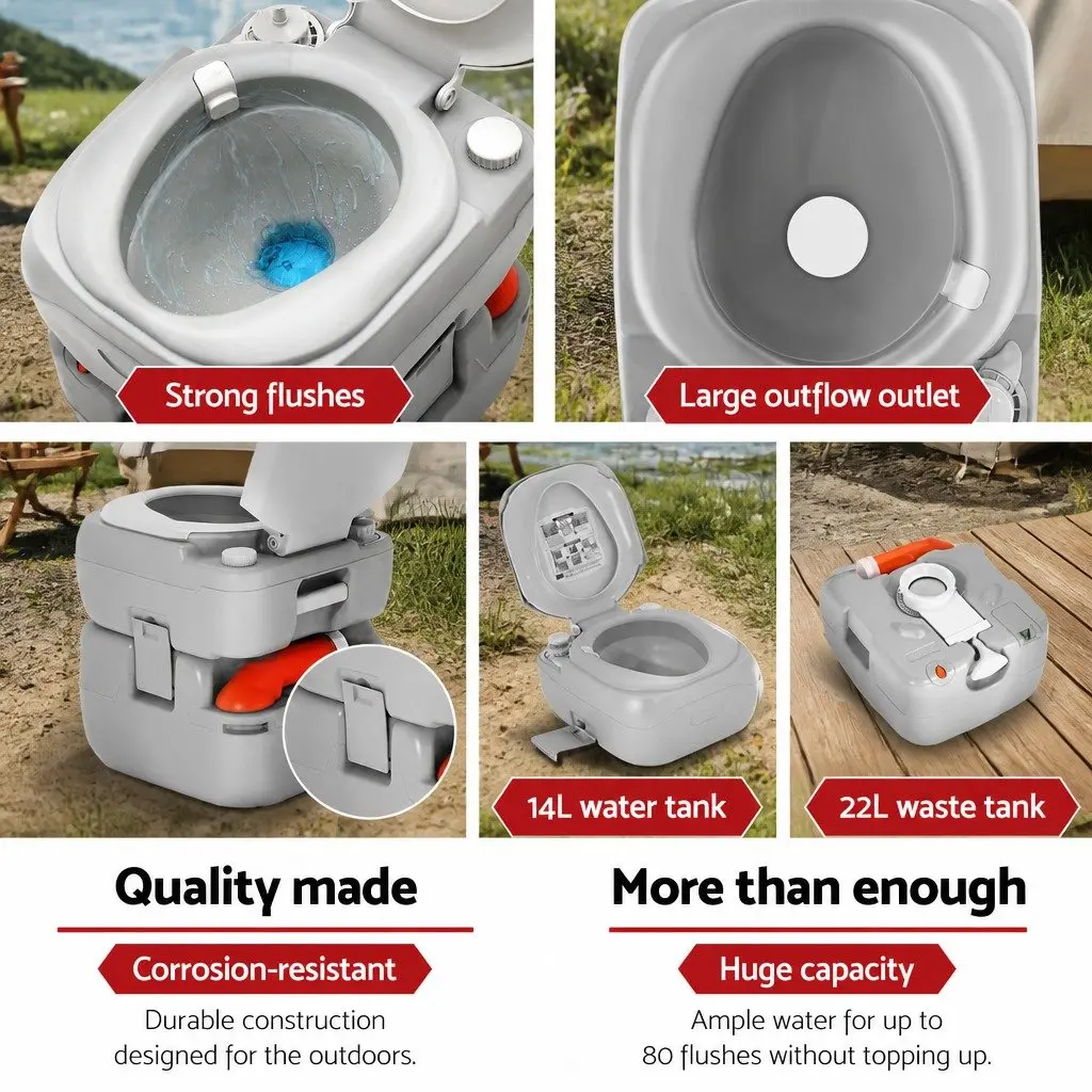 Portable Camping Toilet Shower Tent Changing Room Outdoor Privacy Ensuite Set