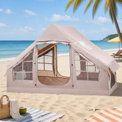Spacious 6 Person Inflatable Camping Tent for Outdoor Fun