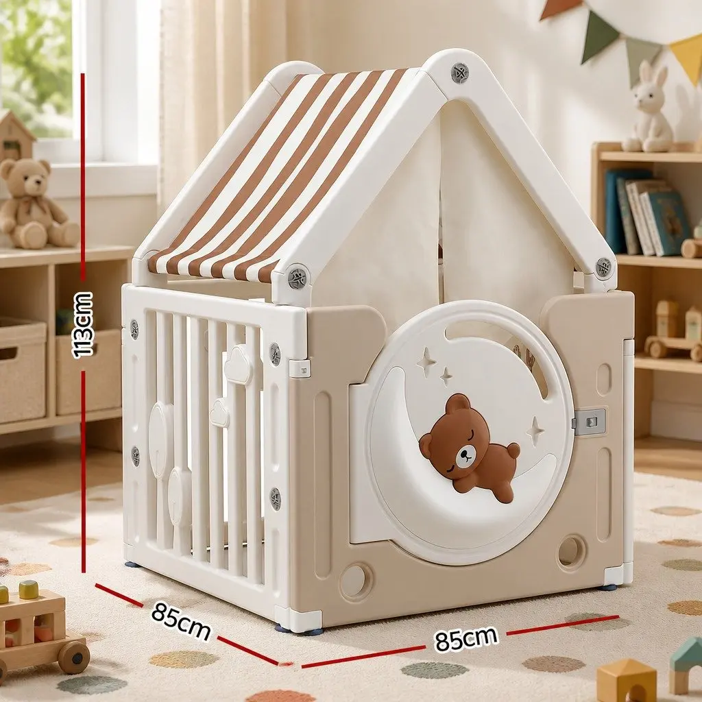 Kids Play Tent Castle 85cm Durable Structure Breathable Curtains Anti-Slip Mat