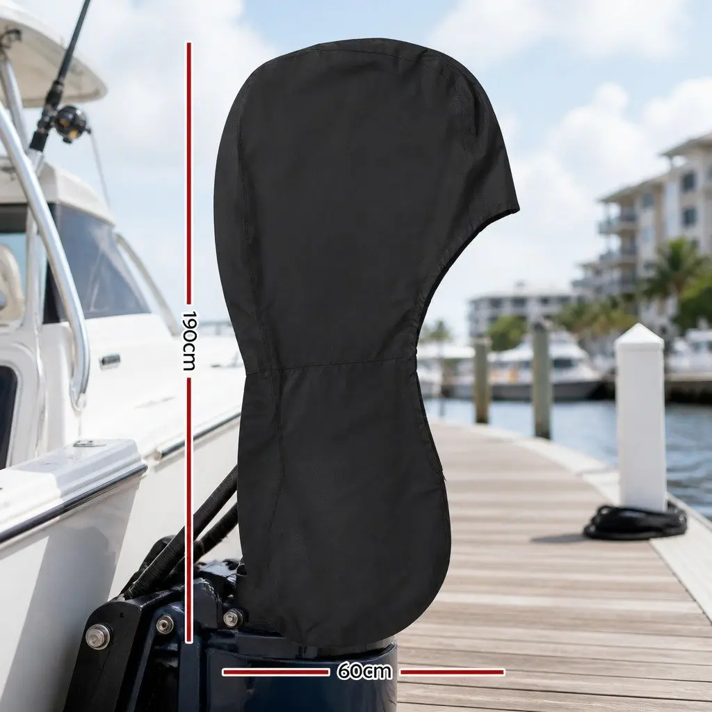Outboard Motor Cover 100HP 150HP Full Protection Water Resistant UV Resistant Black