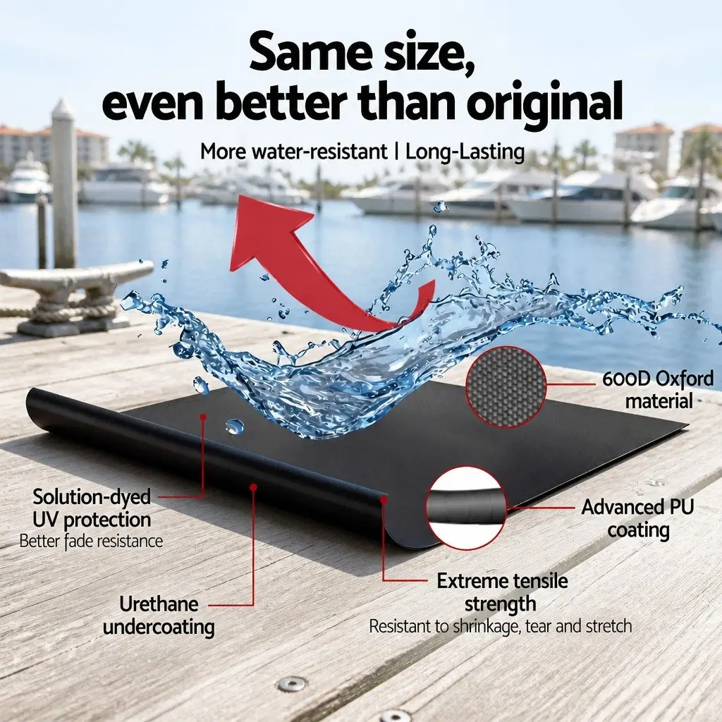 Outboard Motor Cover 100HP 150HP Full Protection Water Resistant UV Resistant Black