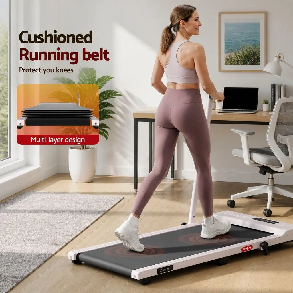 Walking Pad Treadmill 3-in-1 Foldable Under Desk Home Gym 12% Incline 38cm Belt