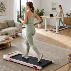Enhance Your Space with a Pink Compact Electric Treadmill