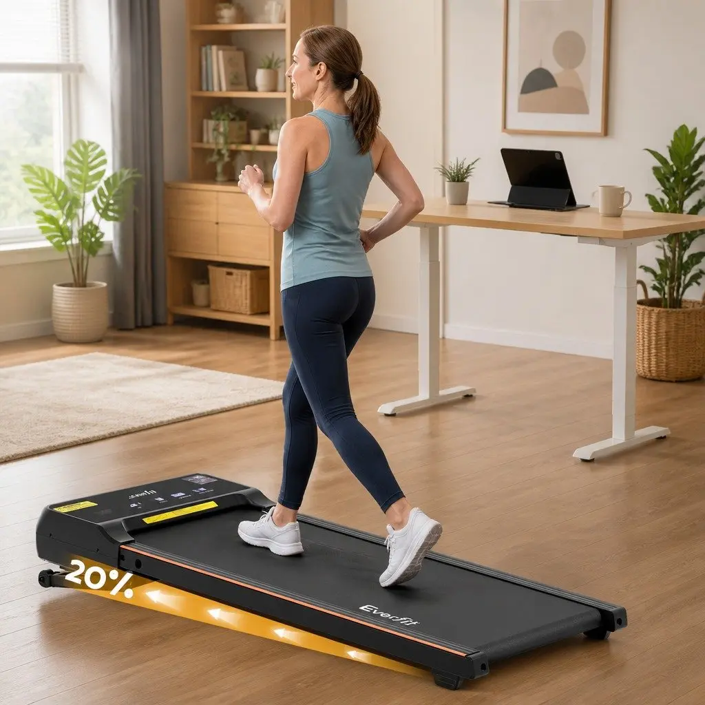 Walking Pad Treadmill Under Desk 3 in 1 Auto Incline 20% Home Gym Fitness