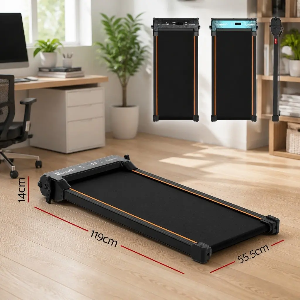 Dual-Sided Walking Pad Treadmill 2 in 1 Under Desk with Foot Massage Home Gym