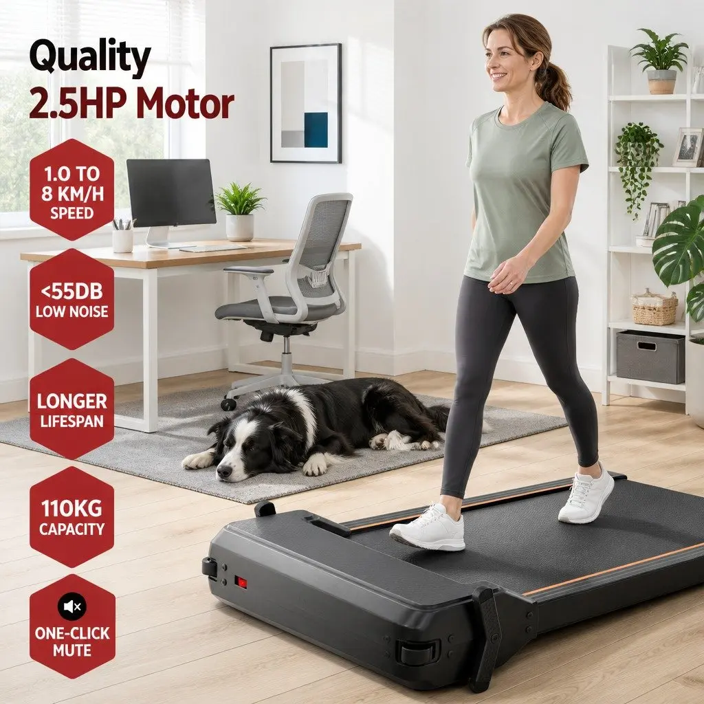 Dual-Sided Walking Pad Treadmill 2 in 1 Under Desk with Foot Massage Home Gym