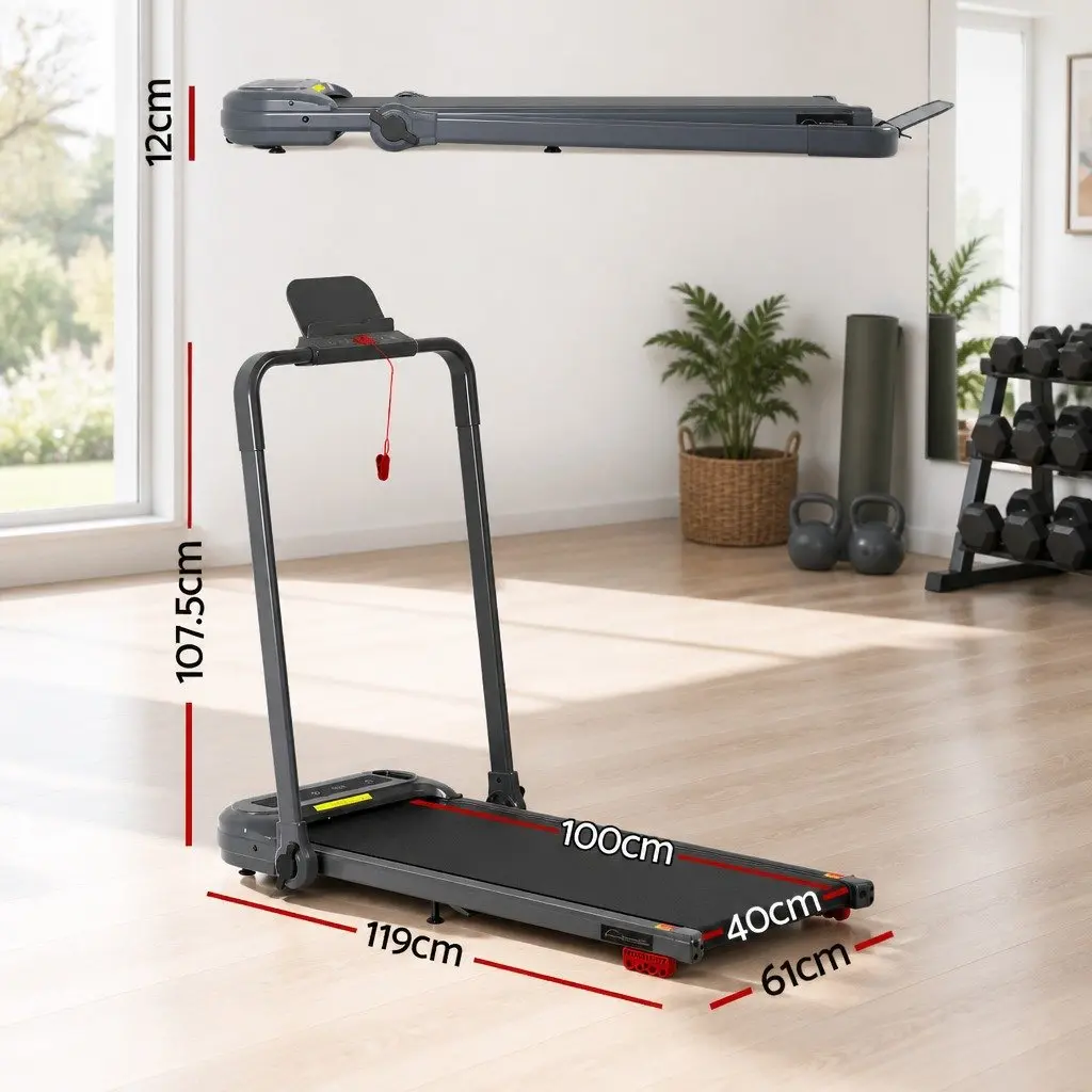 Electric Treadmill Foldable Walking Pad 3-Level Incline with Bluetooth Control and Cushioned Belt