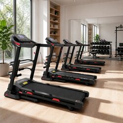 Electric Treadmill for Home Fitness with Incline and Heart Rate Monitor
