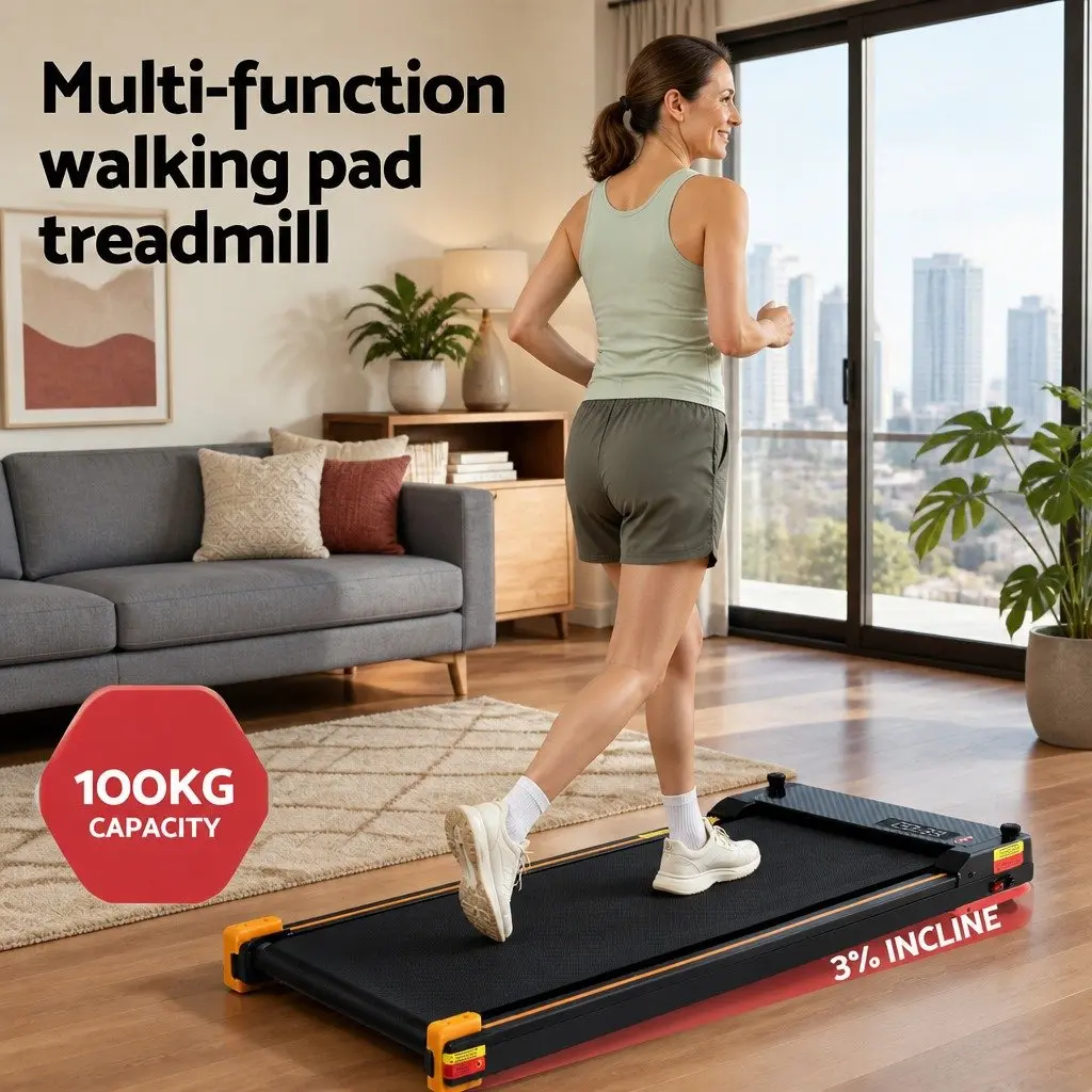 Walking Pad Treadmill 380mm Double Sided Running Foot Massage Compact Home Fitness