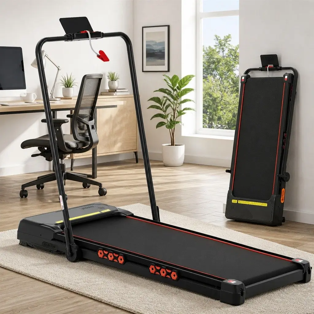 Electric Treadmill Compact Auto Incline Foldable Under Desk Home Gym Black