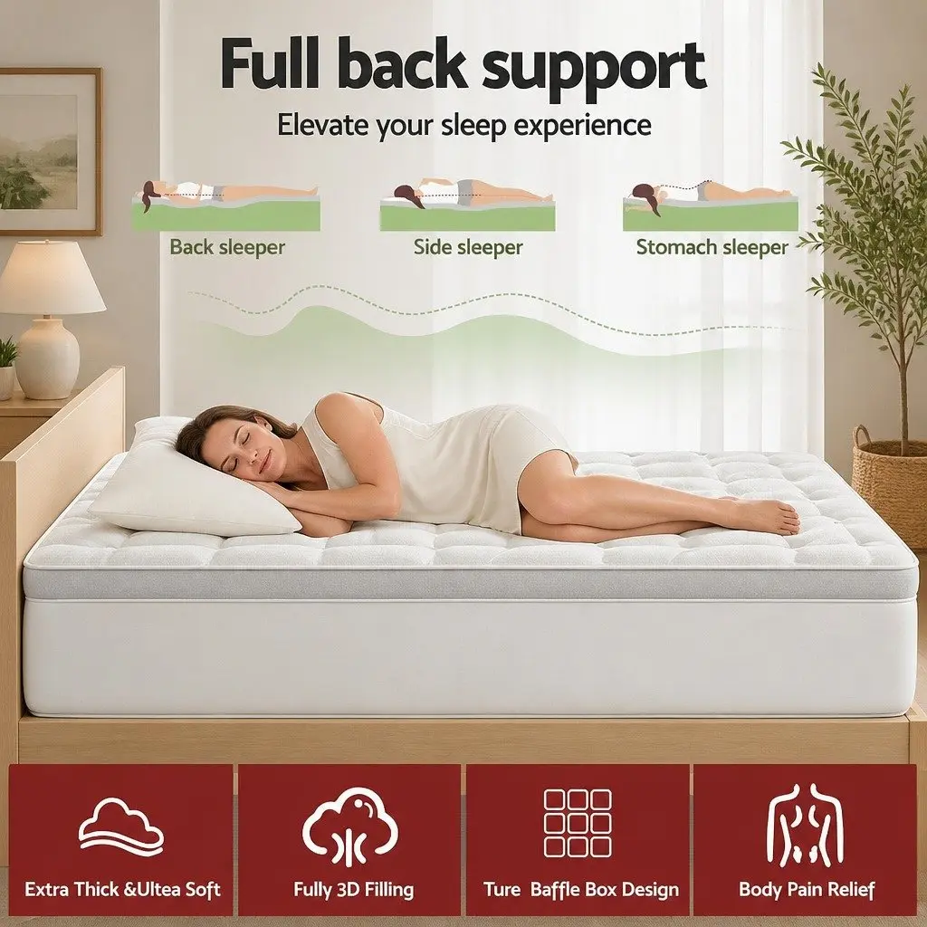 Mattress Topper 11cm Thick Bamboo Pad King Single Bed Cover Deep Pocket