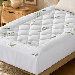Pillowtop Mattress Topper 5cm Single Bed Bamboo Cooling Pad Washable Deep Pocket