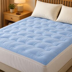 Reversible Coral Fleece Mattress Topper for Enhanced Sleep