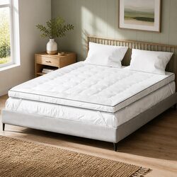 Pillowtop Mattress Topper 5cm Thick King Single Breathable Microfibre Pad
