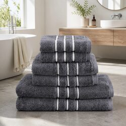 Elevate Your Bathroom with a Grey 6-Piece Towel Set