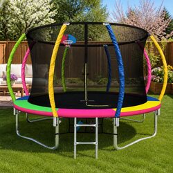 Enhance Your Outdoor Space with a 12ft Trampoline and Hoop
