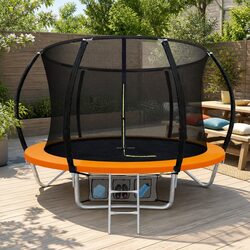 8FT Kids Trampoline for Outdoor Fun with Safety Enclosure