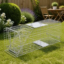 Animal Trap Cage 94x34cm Humane Possum Pest Control Collapsible Spring Loaded