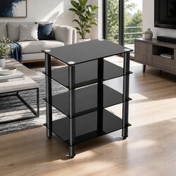 Enhance Your Living Space with a Black Glass Media Stand