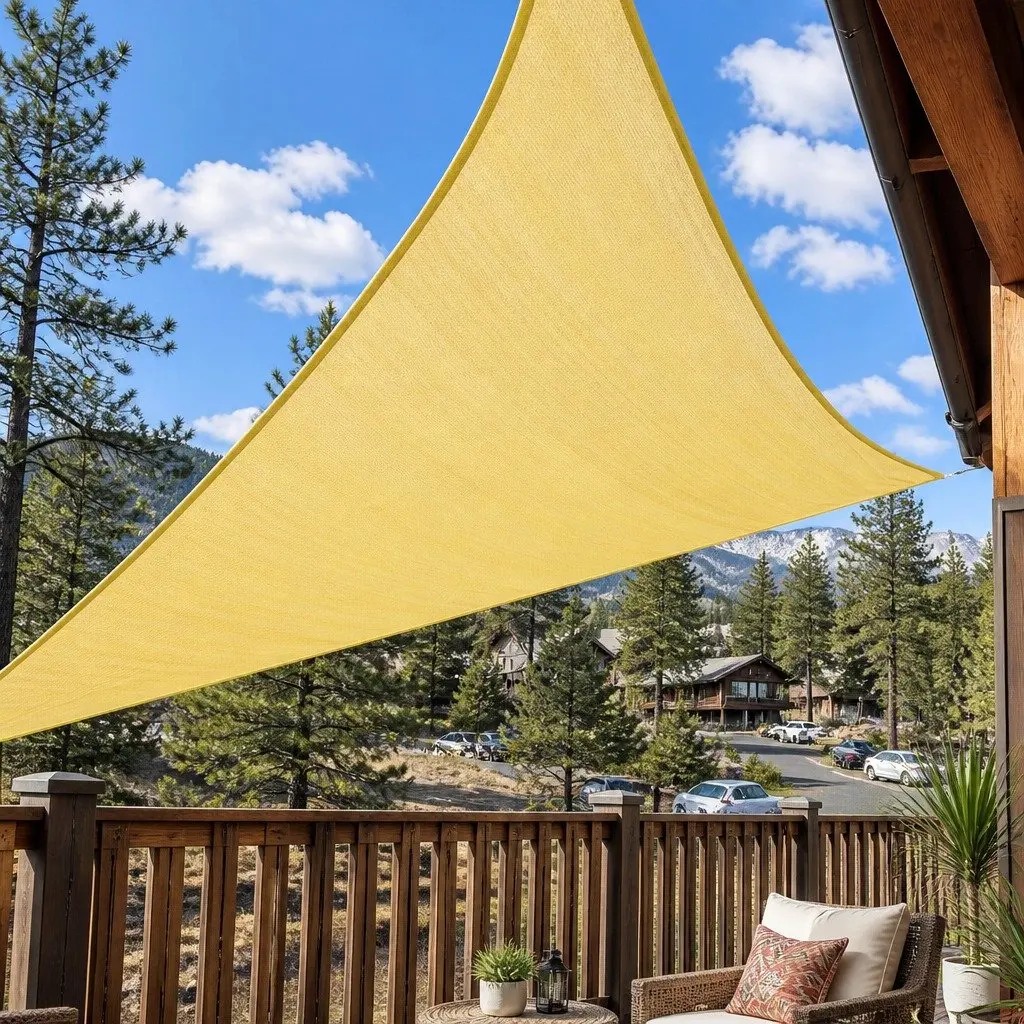 Triangle Shade Sail 3.6x3.6x5M UV Protection Outdoor Awning Sun Shade Garden Patio Sand