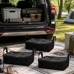 3PCS Camping Duffle Organisers with Clear Tops