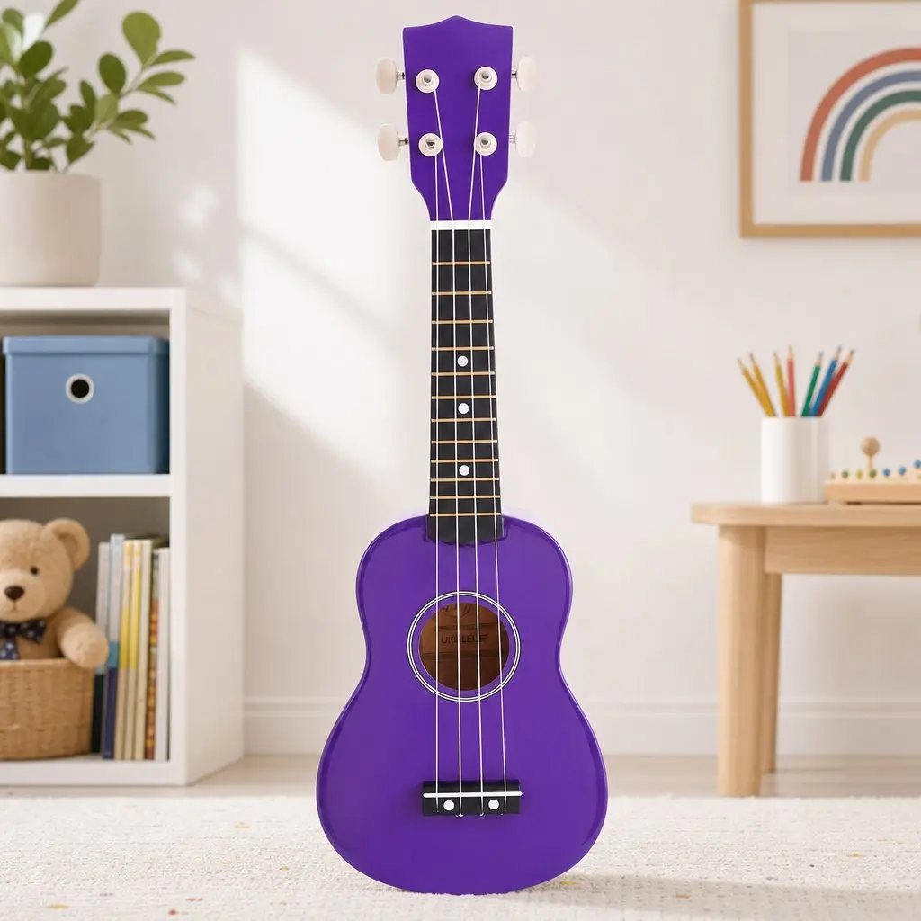 Soprano Ukulele 21 Inch Beginner Acoustic Small Guitar Kids Adults Purple