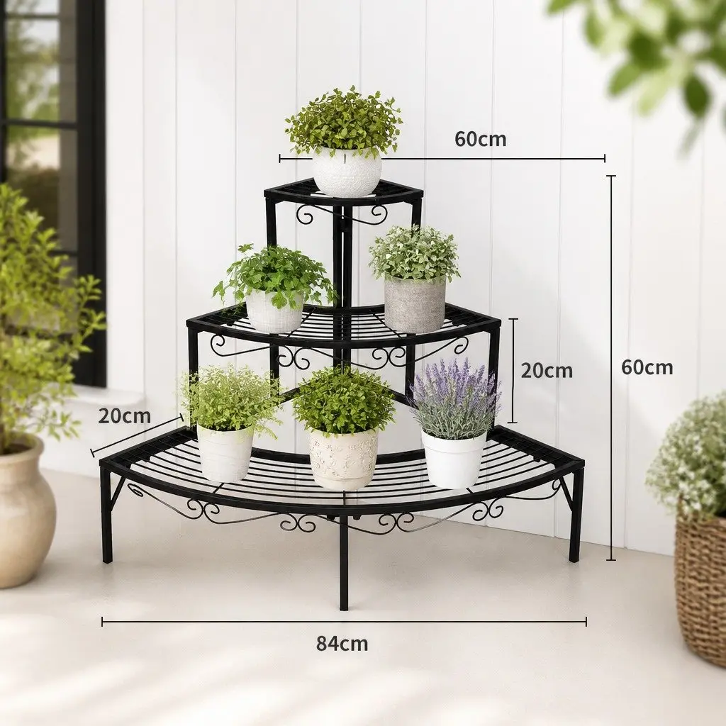 3-Tier Plant Stand Indoor Outdoor Garden Flower Pot Display Organiser Shelf