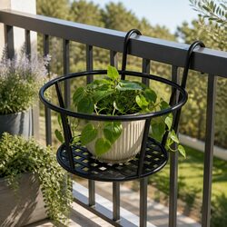 Enhance Your Space with a Black Steel Plant Holder Stand